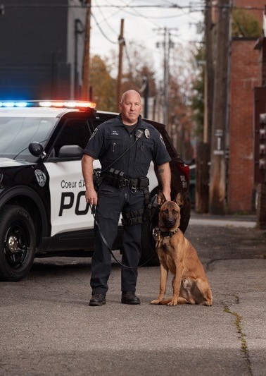 Officer Bangs and K9 Halo